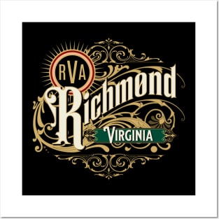 Richmond VA Virginia Capital RVA Pride Vintage Style Design Posters and Art